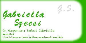 gabriella szecsi business card